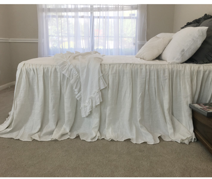 soft white bedspread