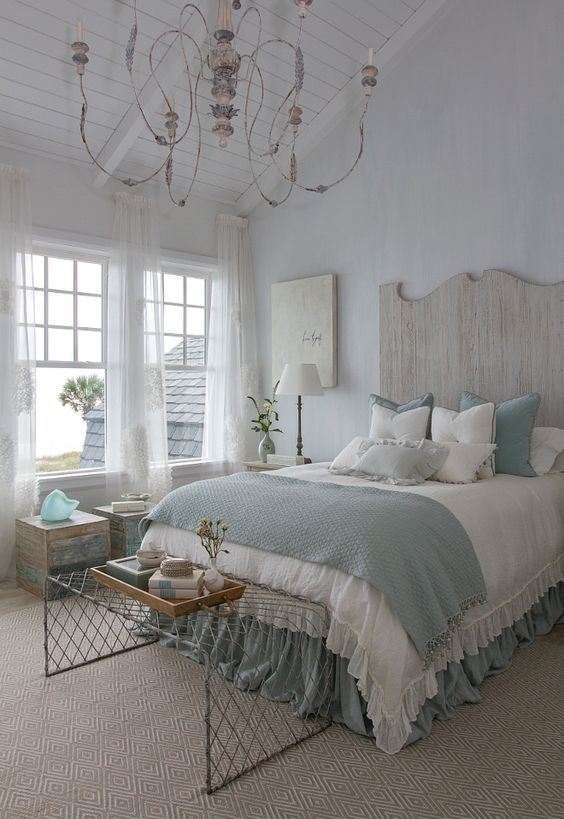 Grey Sea Foam Coastal Inspired Bedroom