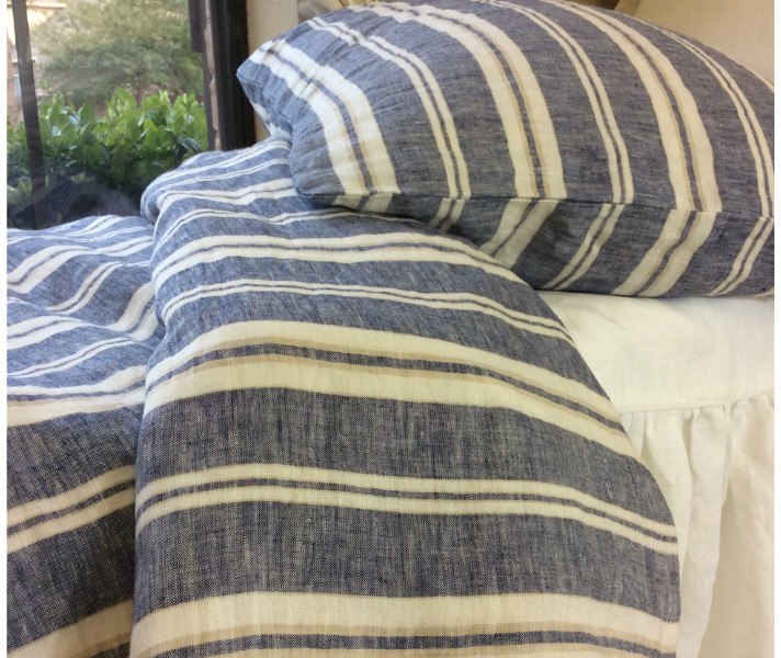 Nautical striped bedding