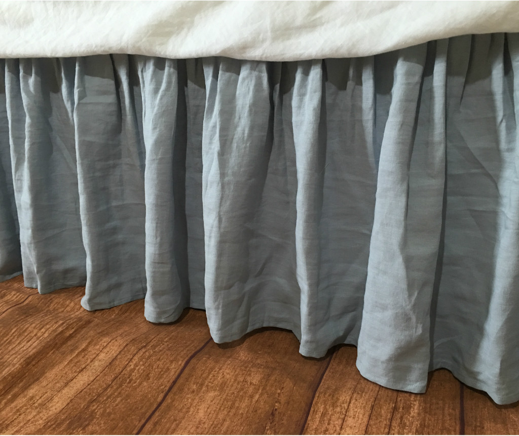 Duck Egg blue bed skirt