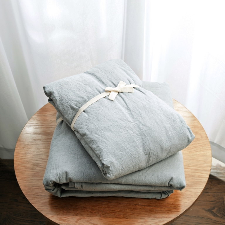 Duck Egg Blue Linen Sheets Set