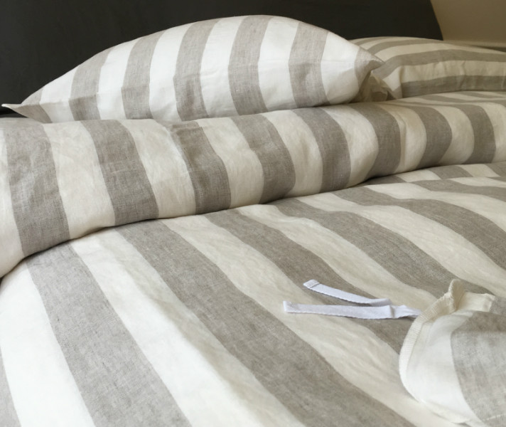 wide striped duvet cover