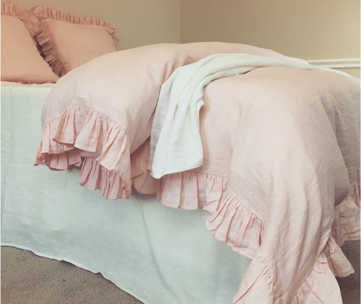 pink ruffle duvet cover