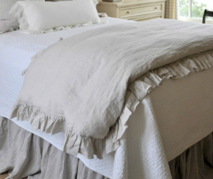 linen ruffle duvet cover