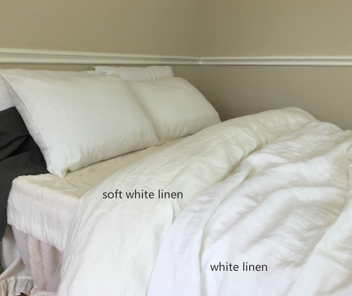 Off white linen duvet cover