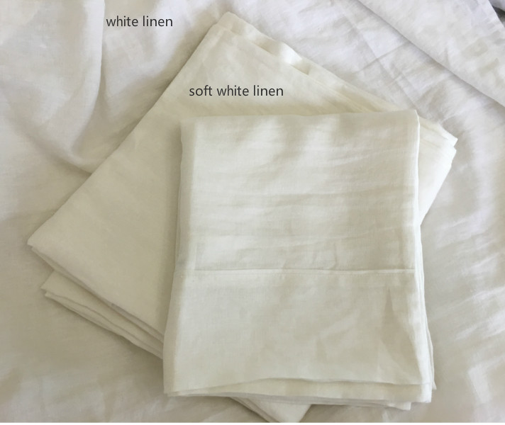 off white linen bed sheets