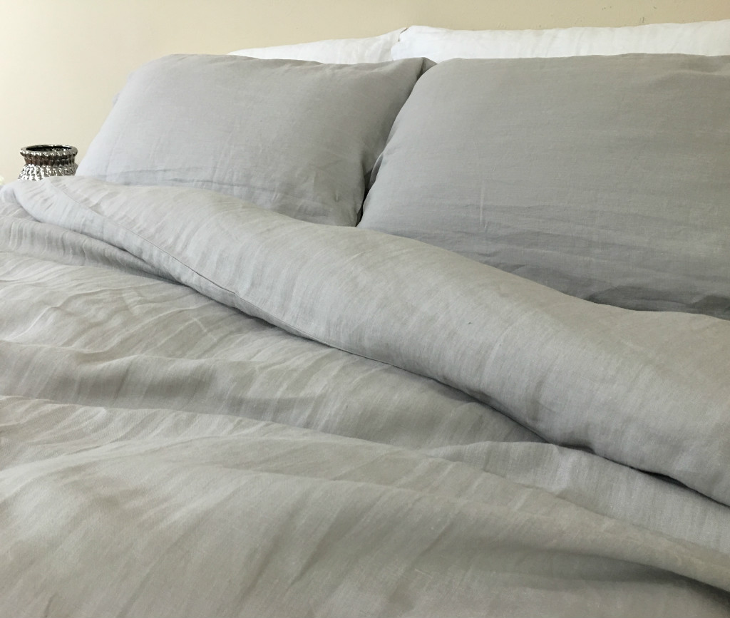 Stone Grey Linen Duvet Cover