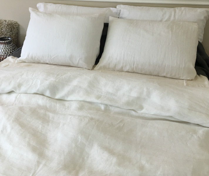 white linen duvet cover